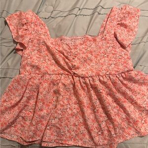 Floral Pink Peplum
